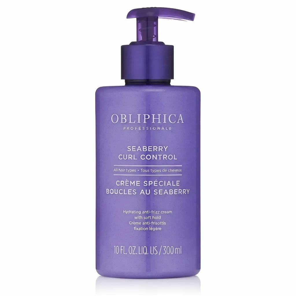 Seaberry Curl Control 300 ml Obliphica Professional | Crema Especial para Rizos | Hidratación profunda y anti-frizz | Definición perfecta con fijación ligera | Cuidado capilar profesional