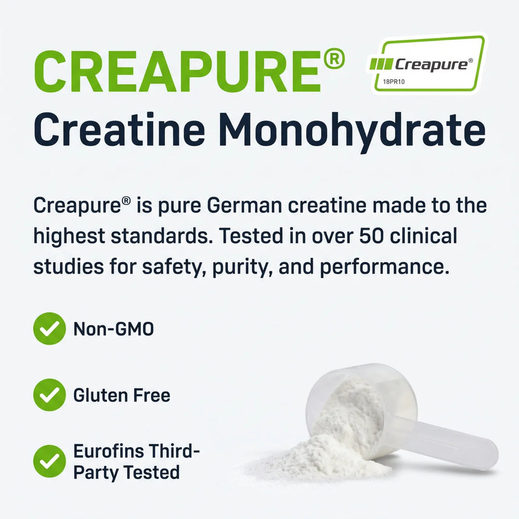 SteelFit Pure Steel Creatina Monohidratada Sin Sabor 500 g | 100 Servicios | 5 g de Creatina Creapure® por Porción | Apoyo a la Fuerza, Potencia y Rendimiento Deportivo | Suplemento alimenticio