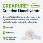 SteelFit Pure Steel Creatina Monohidratada Sin Sabor 500 g | 100 Servicios | 5 g de Creatina Creapure® por Porción | Apoyo a la Fuerza, Potencia y Rendimiento Deportivo | Suplemento alimenticio