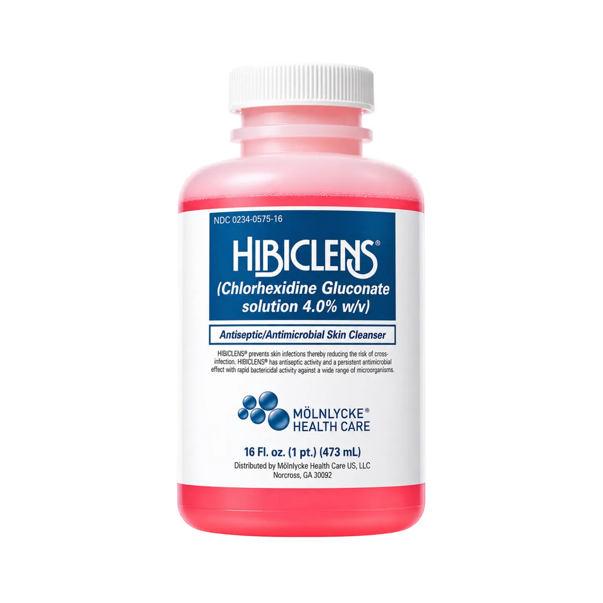 Hibiclens Jabón Líquido Antiséptico 16 fl oz / 473 ml | Limpieza antiséptica y antimicrobiana | Con clorhexidina al 4% | Ayuda a reducir bacterias en la piel | Limpiador antiséptico