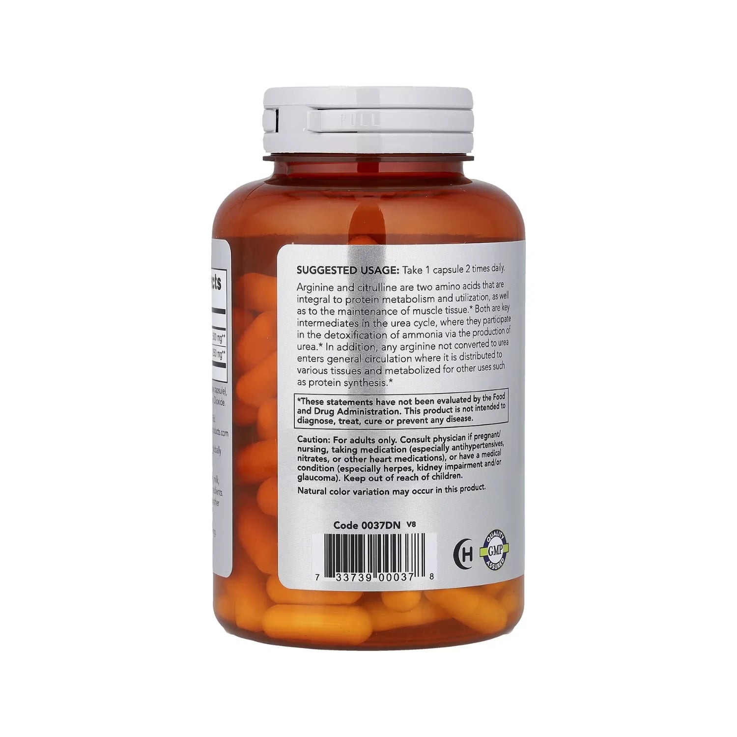 NOW FOODS ARGININA 500 MG & CITRULINA 250 MG 120 VCAPS SFN