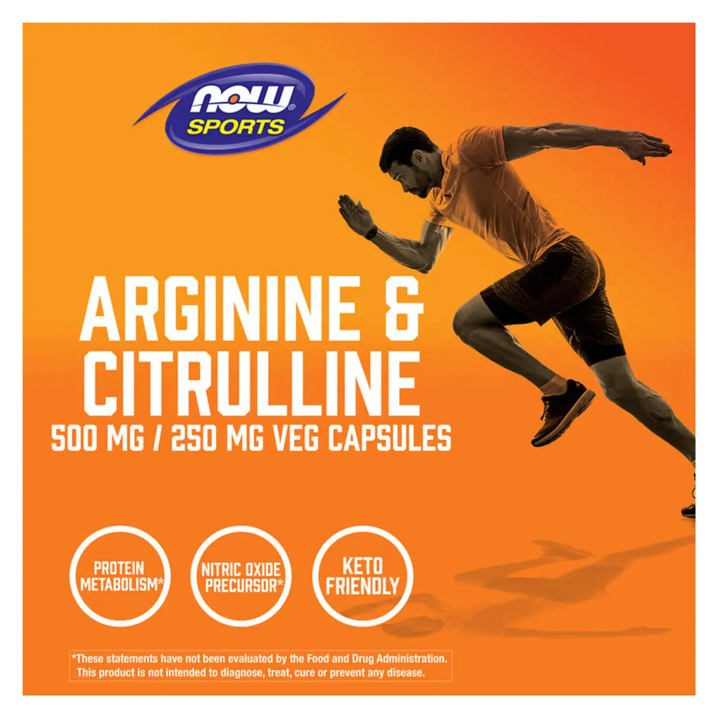 NOW Foods, Sports, Arginina y citrulina, 240 cápsulas vegetales SFN