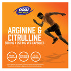 NOW Foods, Sports, Arginina y citrulina, 240 cápsulas vegetales SFN
