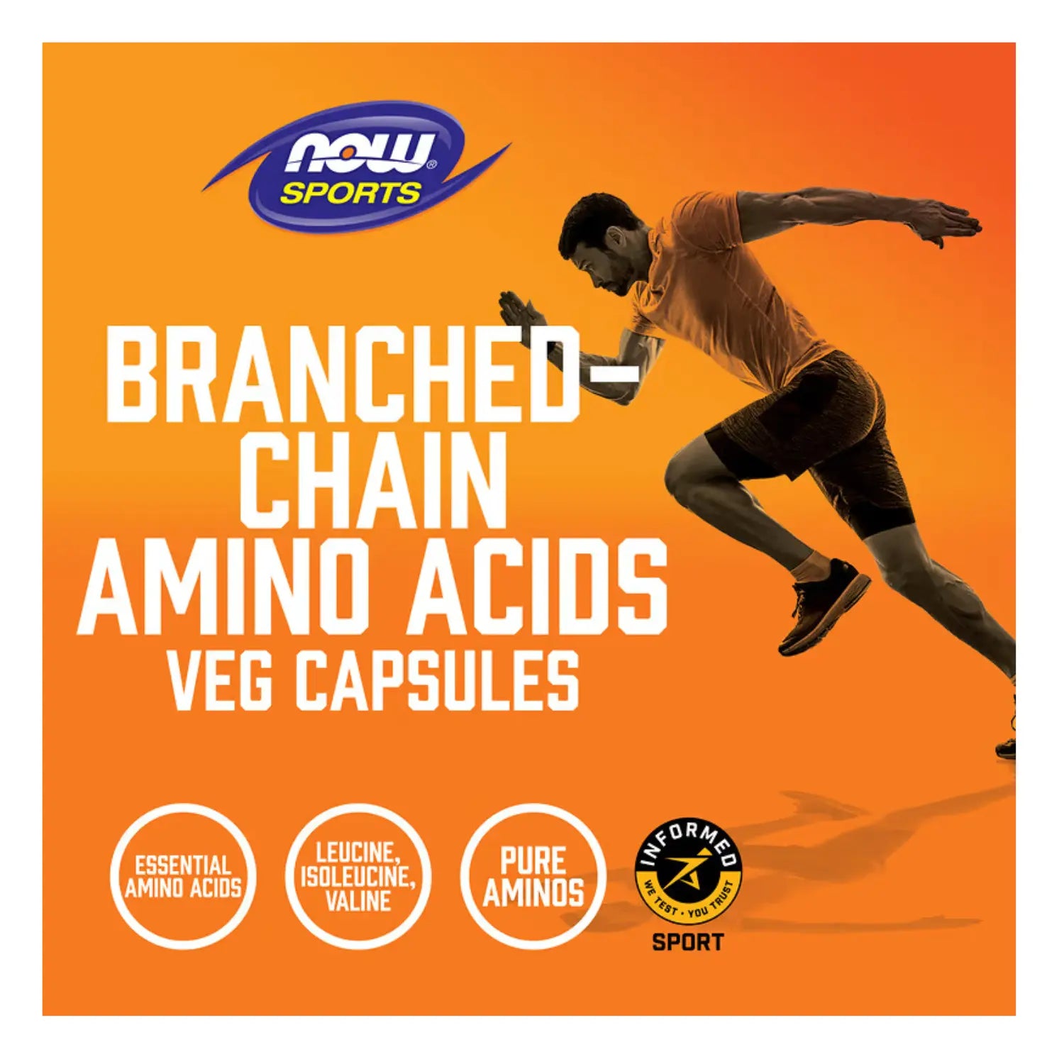NOW Foods, Deportes, Aminoácidos de cadena ramificada, 240 cápsulas