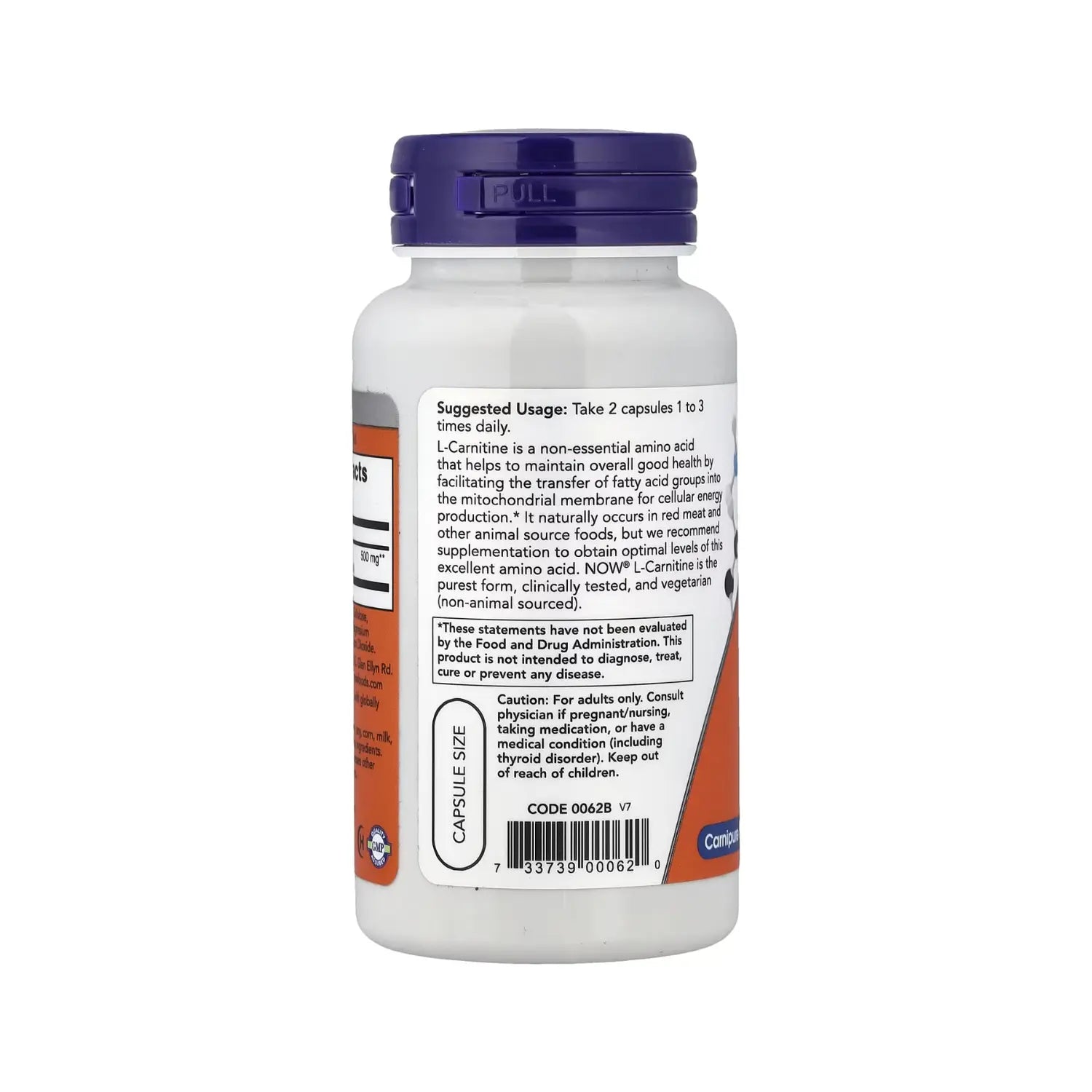 NOW FOODS L-CARNITINA 250 MG 60 CAPSULAS VEGETALES SFN