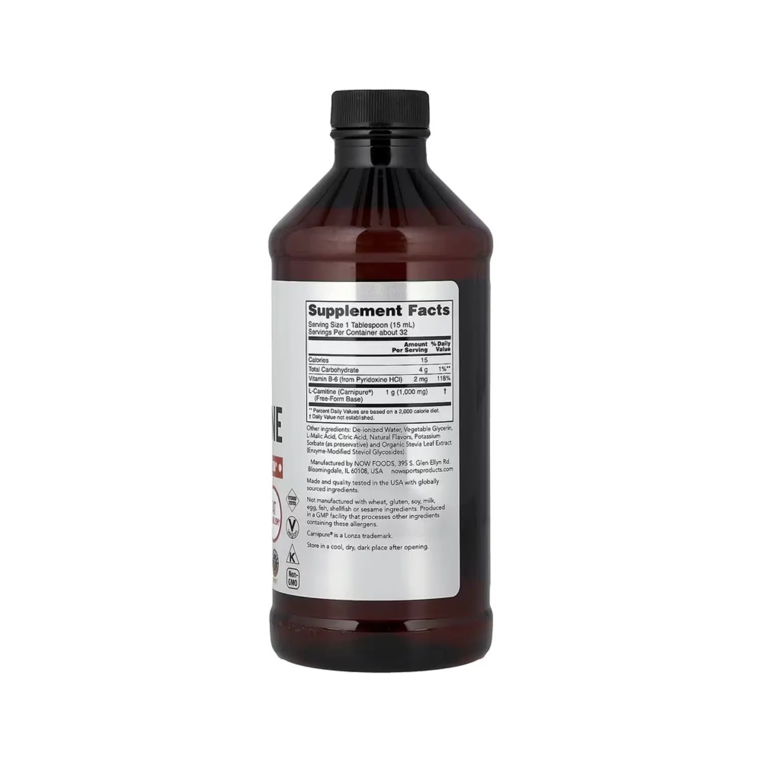 NOW FOODS CARNITINE LIQUID TROPICAL PUNCH 16 OZ