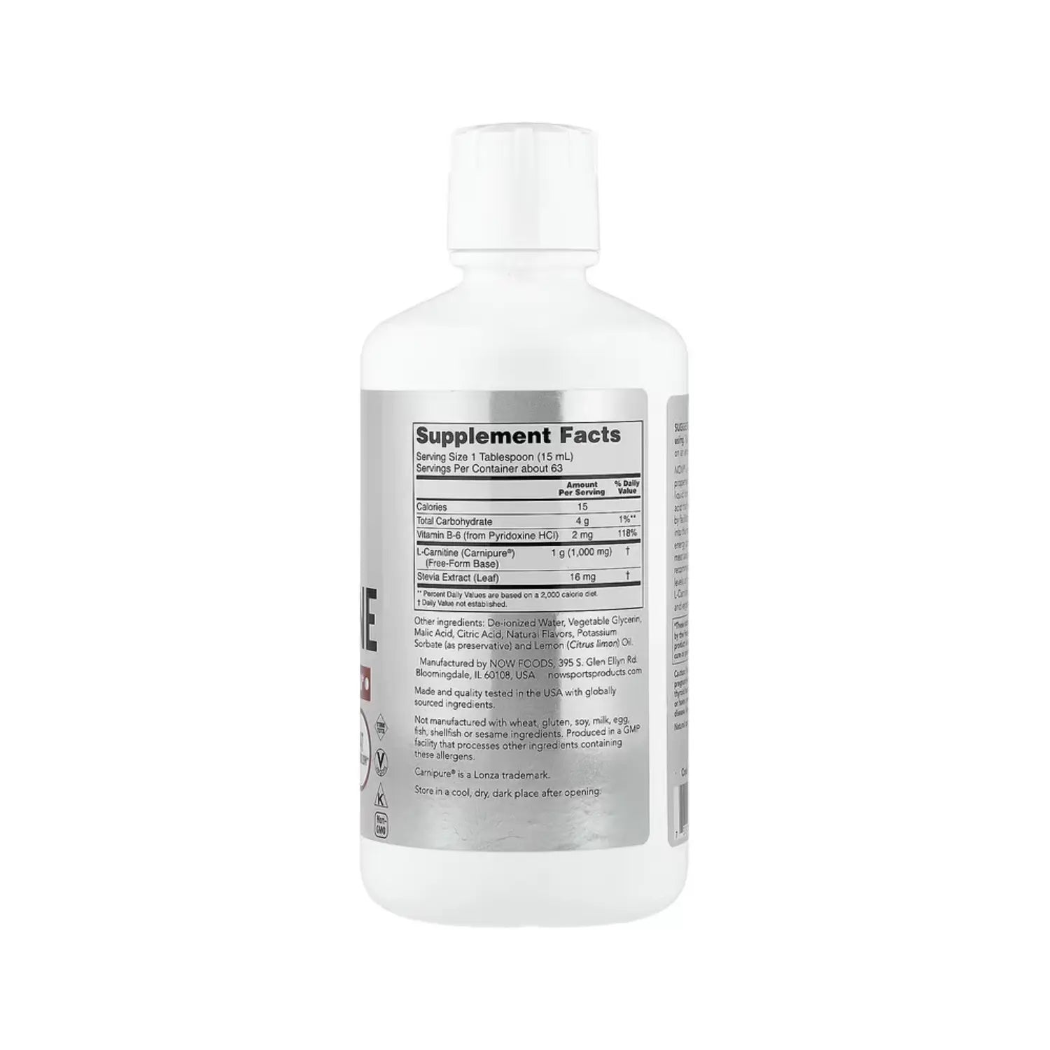 Now foods carnitina liquida 1000mg 32 ozs sfn