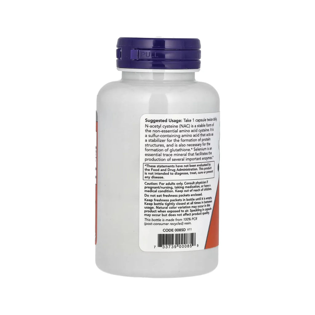 NOW FOODS NAC NAC N-ACETIL CISTEINA 600 MG 100 VEGCAPS SFN