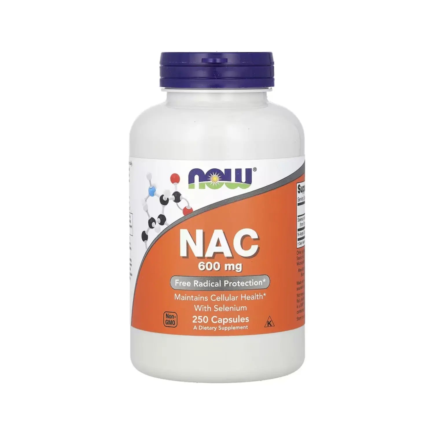 NOW FOODS, NAC N-ACETIL-CISTEÍNA, SELENIO 600 MG 250CAPS SFN