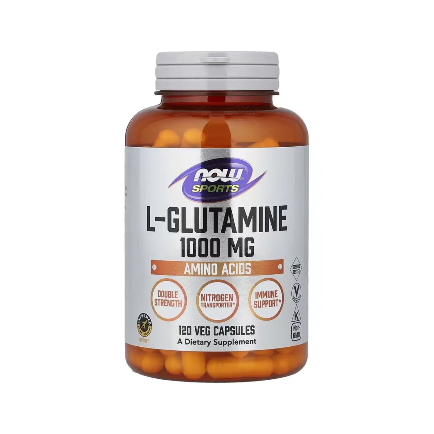 NOW FOODS L-GLUTAMINA DOBLE FUERZA 1,000 MG 120 CAPS SFN