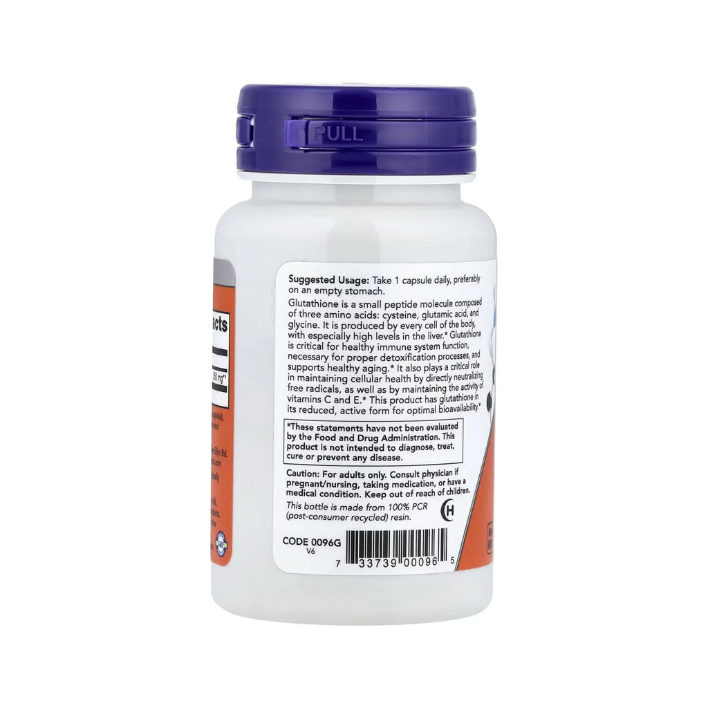 NOW FOODS GLUTATIÓN 250 MG 60 VEGCAPS SFN