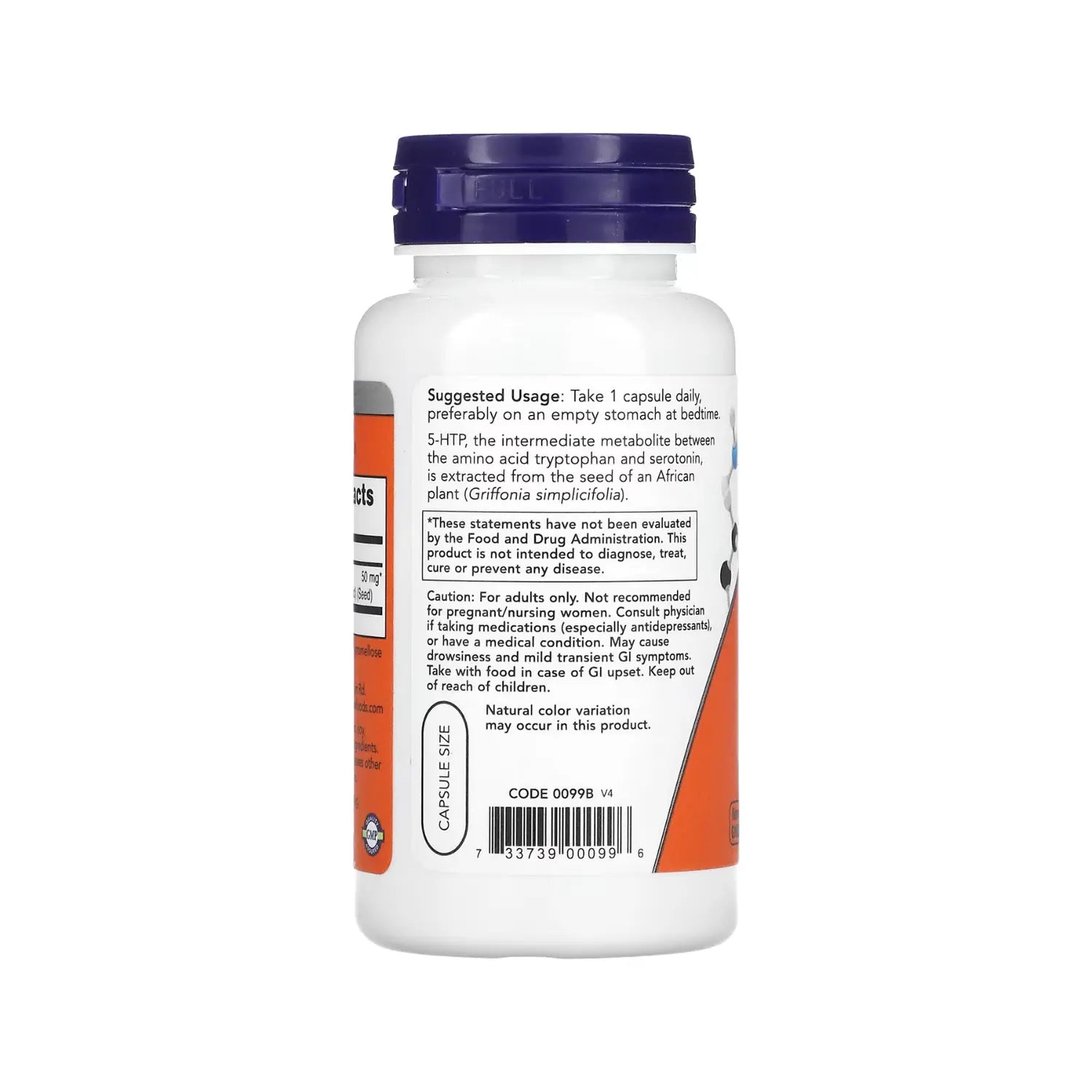 NOW FOODS 5-HTP 50MG 90CAPS SOPORTE A NEUROTRANSMISORES SFN