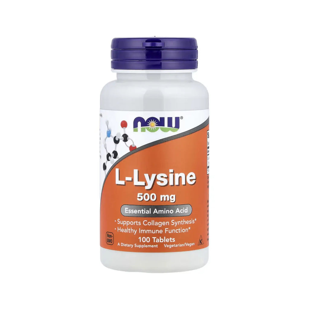 NOW Foods, L-lisina, 500 mg, 100 comprimidos SFN