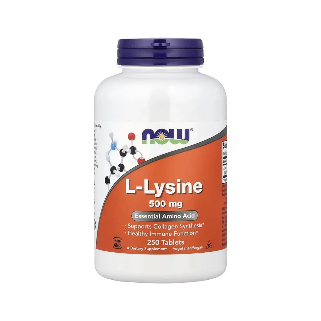 NOW Foods, L-lisina, 500 mg, 250 comprimidos SFN