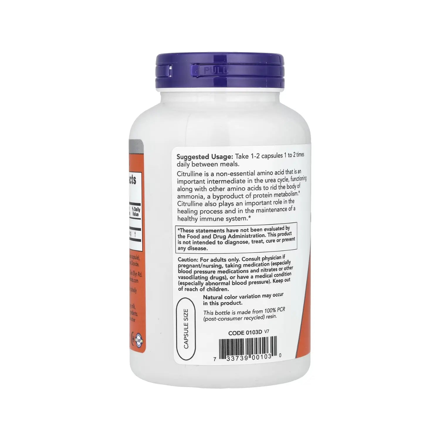 NOW FOODS CITRULINE 750 MG 180 VCAPS