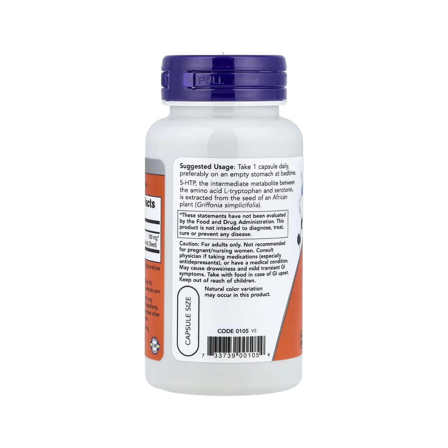 NOW FOODS 5-HTP 100 MG 60 CÁPSULAS VEGETALES SFN