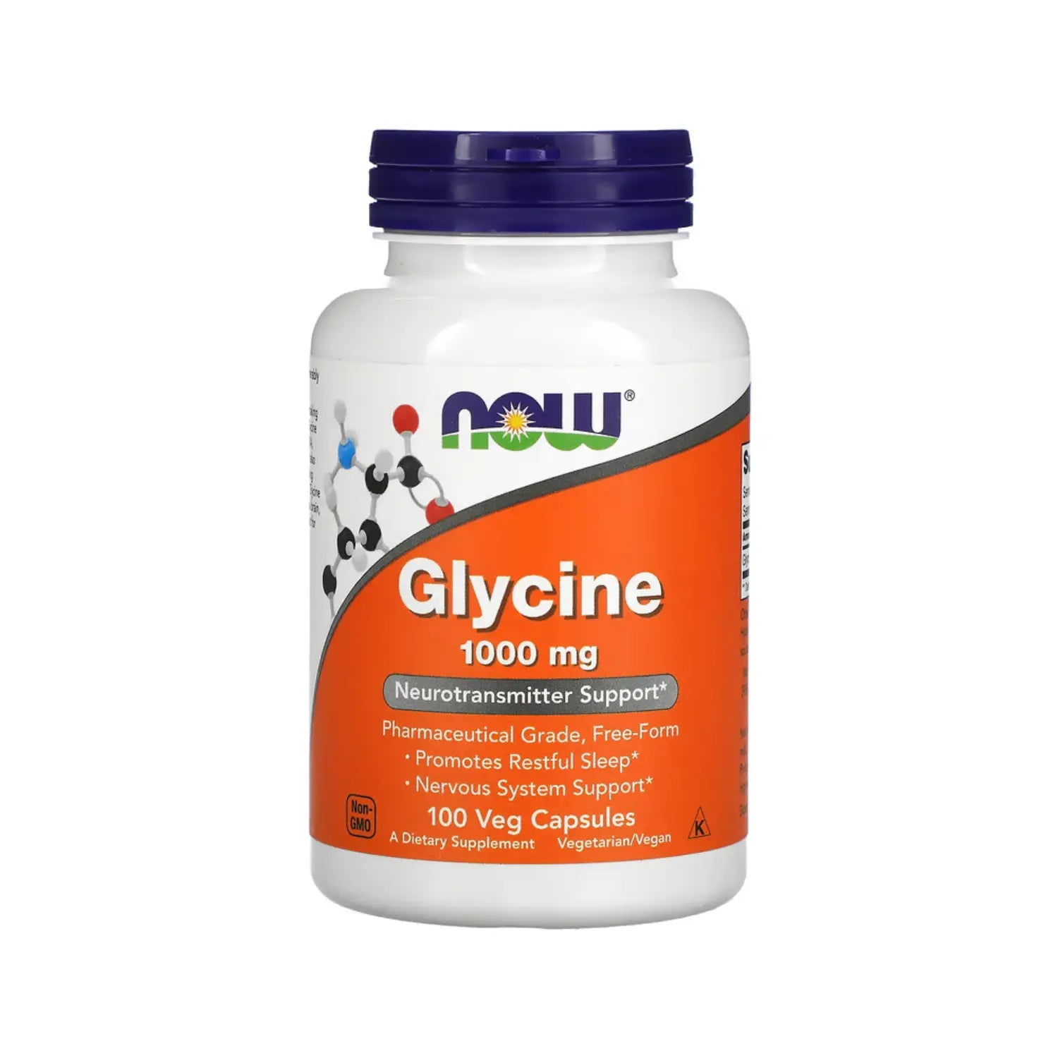 NOW FOODS GLYCINE GLICINA 1000MG 100VEGCAPS AMONIACIDOS SFN