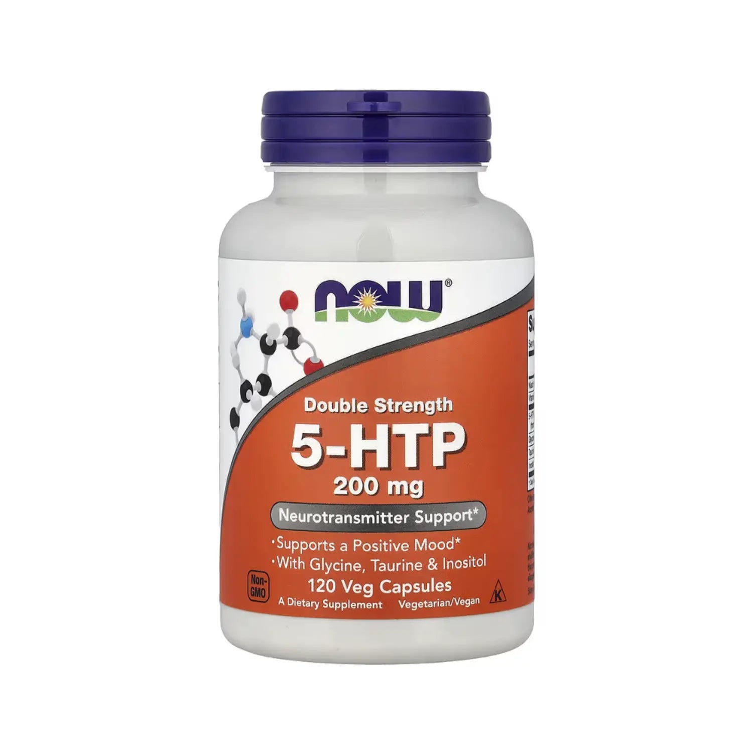 NOW Foods, 5-HTP, doble potencia, 200 mg, 120 cápsulas vegetarianas SFN
