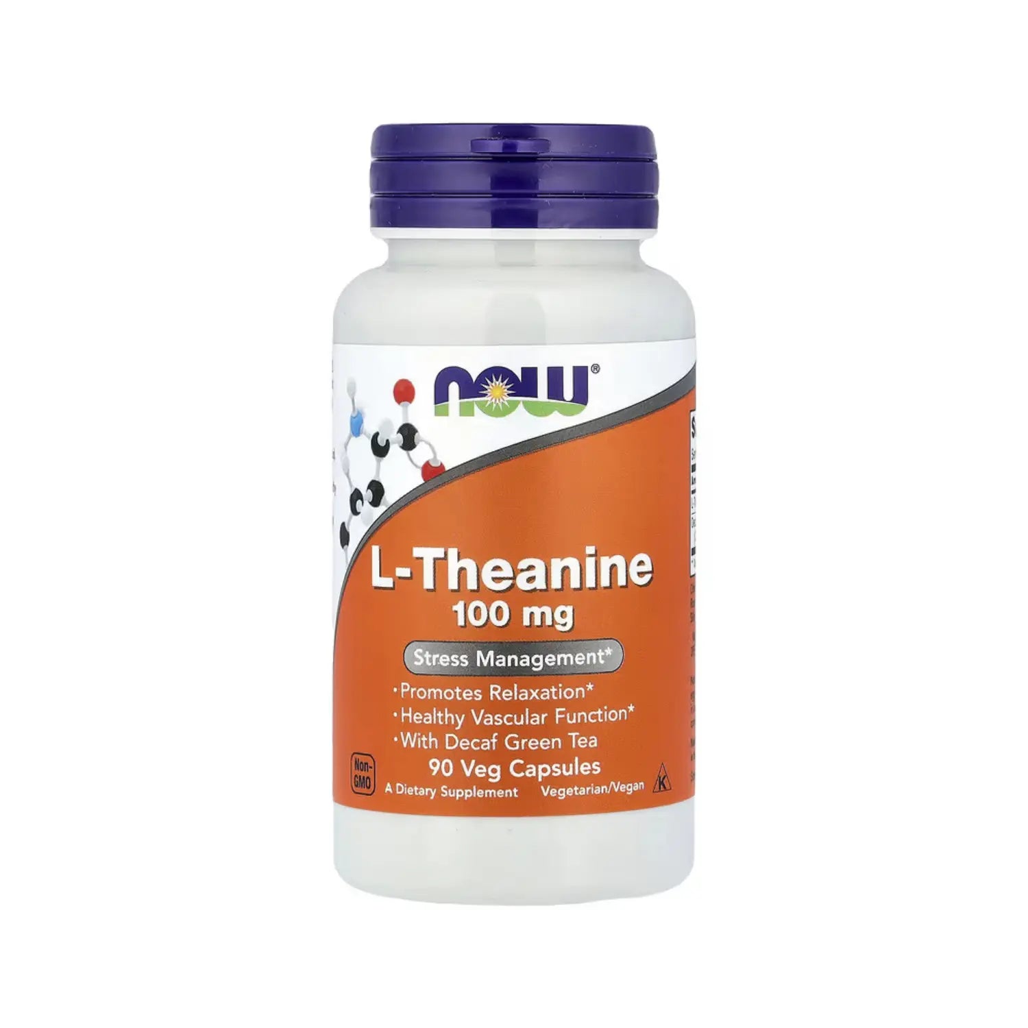 NOW FOODS L-THEANINE 100 MG C/TÉ VERDE DESCAFEINADO SFN