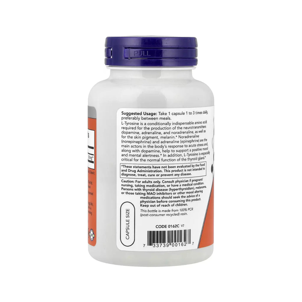 NOW FOODS L-TIROSINA 500 MG 120 CÁPSULAS SFN