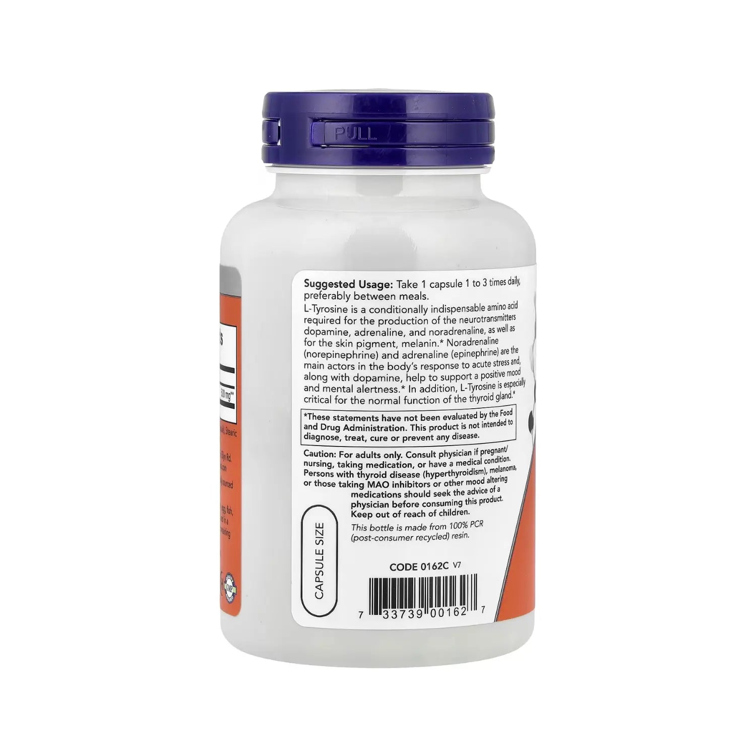 NOW FOODS L-TIROSINA 500 MG 120 CÁPSULAS SFN
