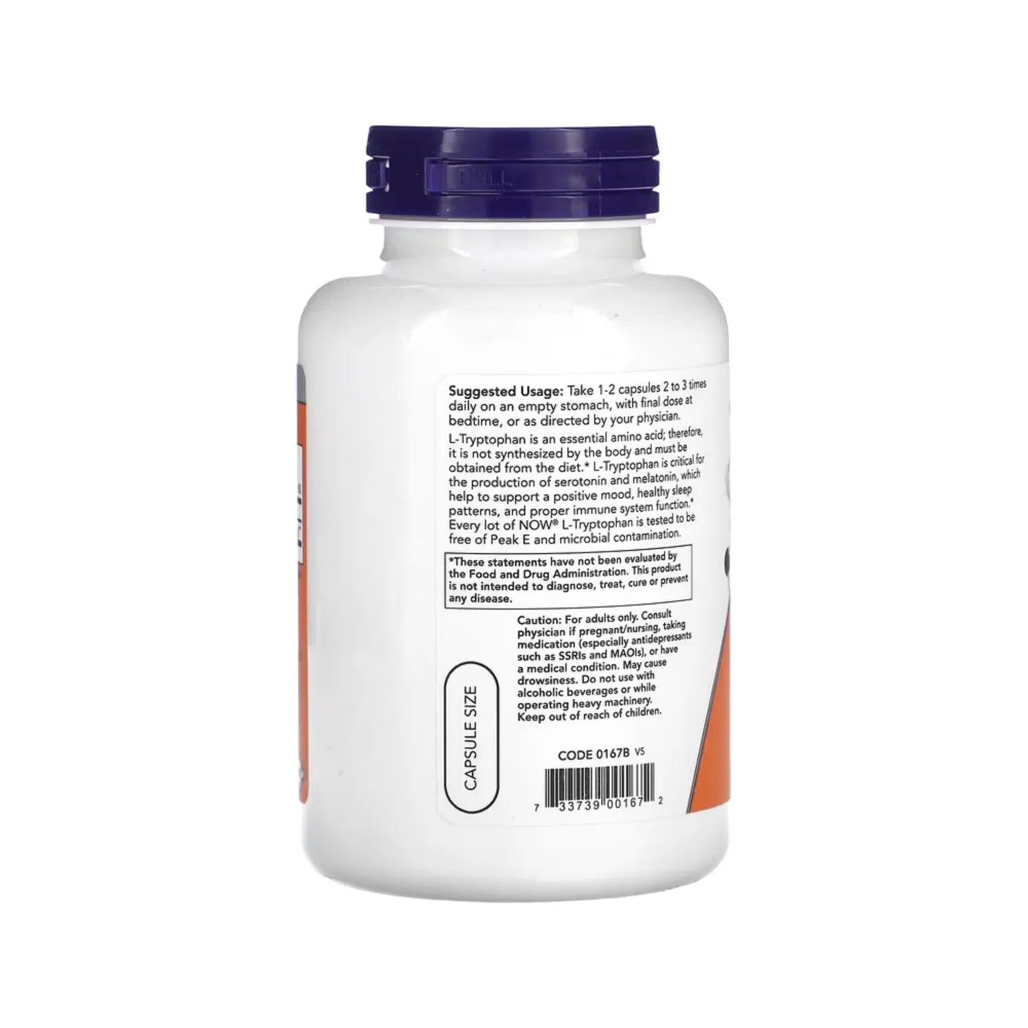 NOW FOODS L-TRIPTÓFANO 500 MG 120 CAPSULAS SFN