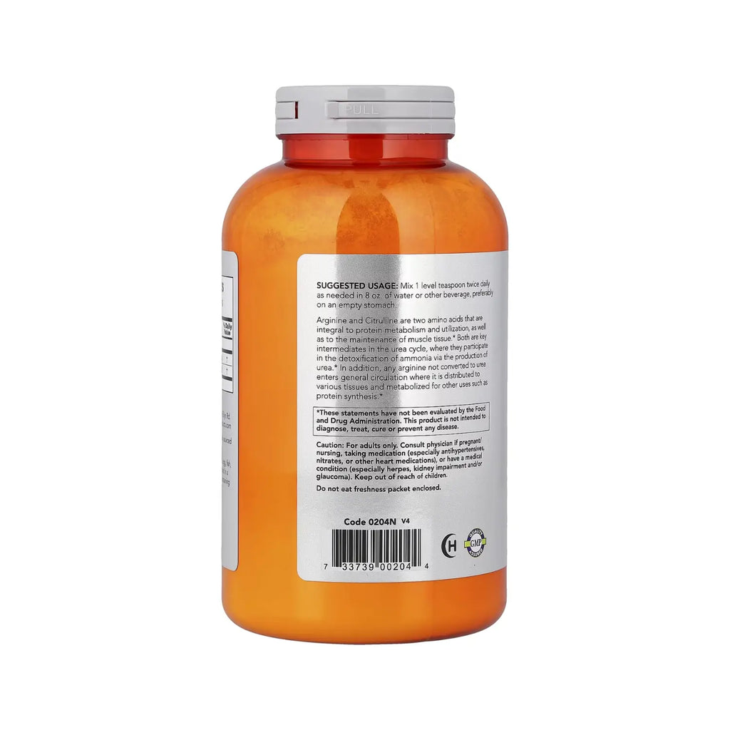 NOW Foods, Sports, polvo de arginina y citrulina, 12 oz (340 g)