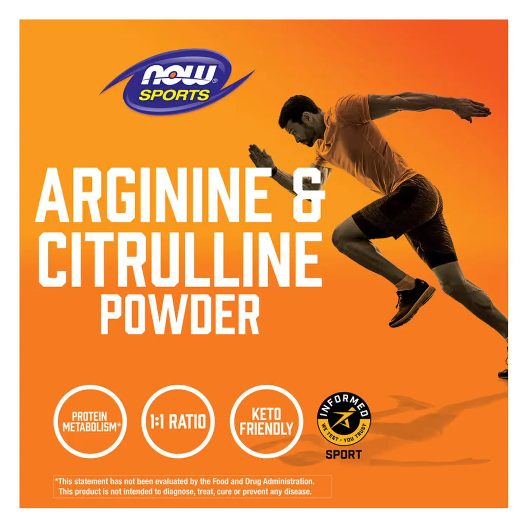 NOW Foods, Sports, polvo de arginina y citrulina, 12 oz (340 g)
