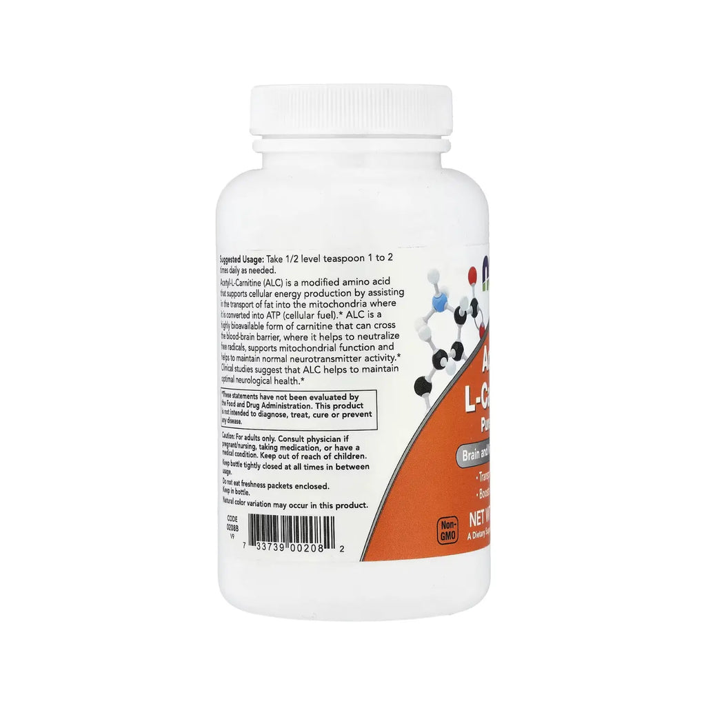 NOW Foods, Acetil-L-carnitina, 85 g (3 oz) sfn