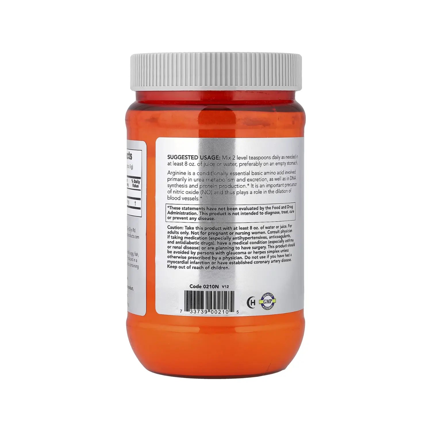 NOW Foods, Polvo de L-Arginina, 1 lb (454 g) sfn