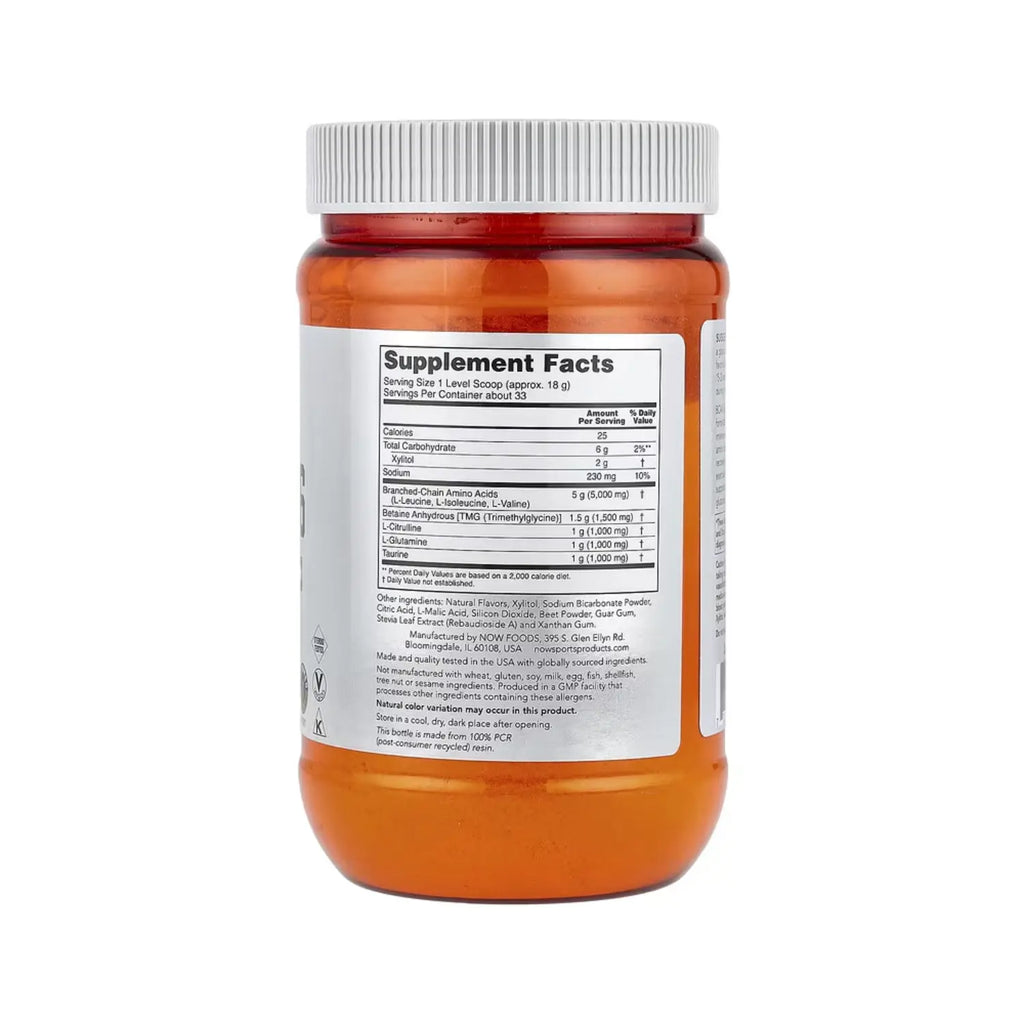 NOW FOODS BCAA BIG 6 POWDER - WATERMELON FLAVOR 600 G