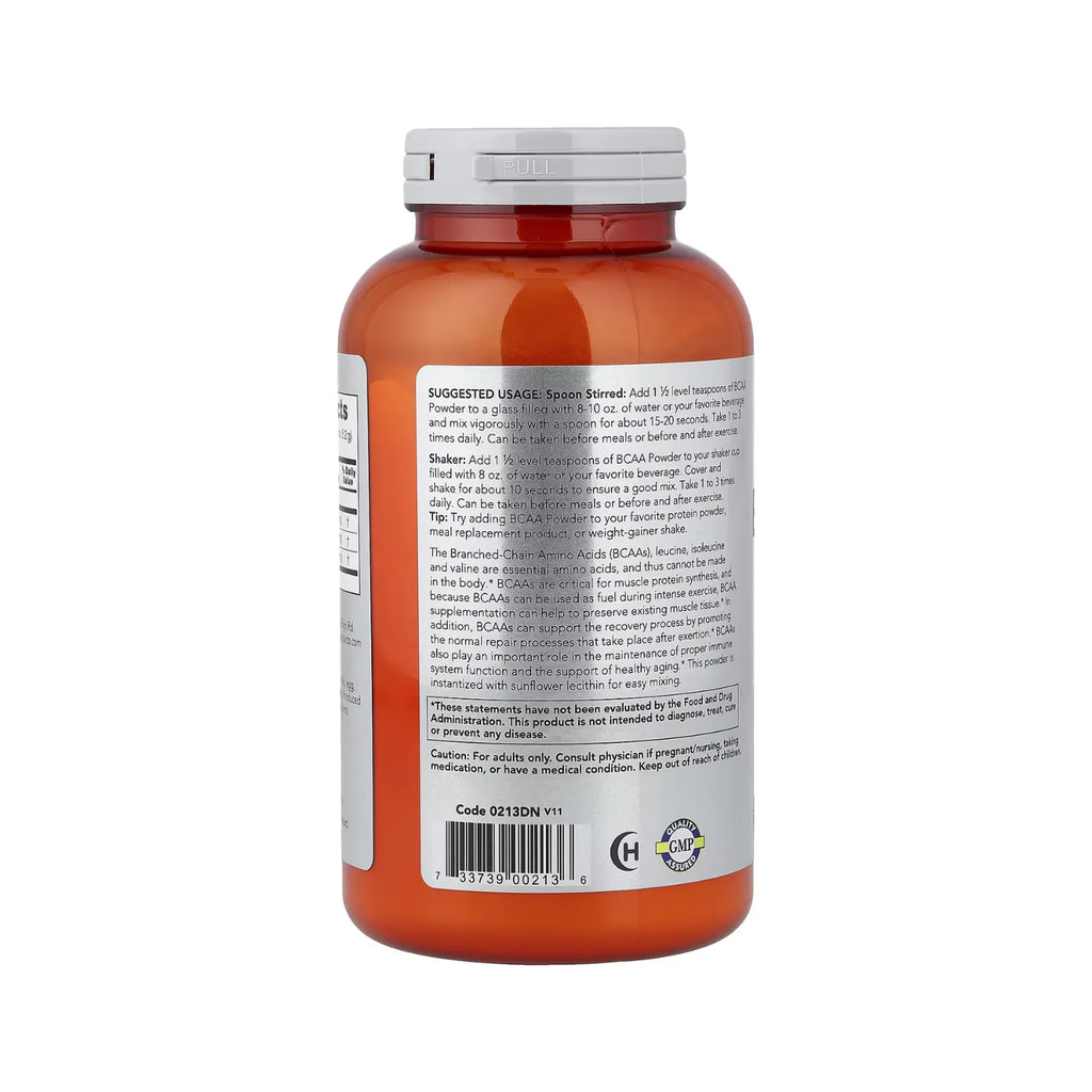 NOW SPORTS POLVO DE AMINOÁCIDOS CADENA RAMIFICADA 340G SFN
