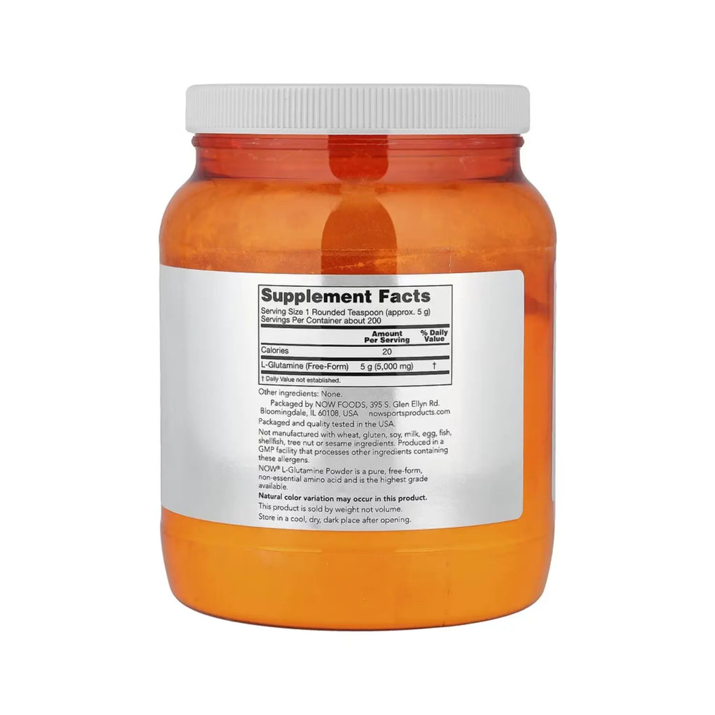 NOW Foods, Sports, L-glutamina en polvo, 1 kg (2,2 lb) sfn
