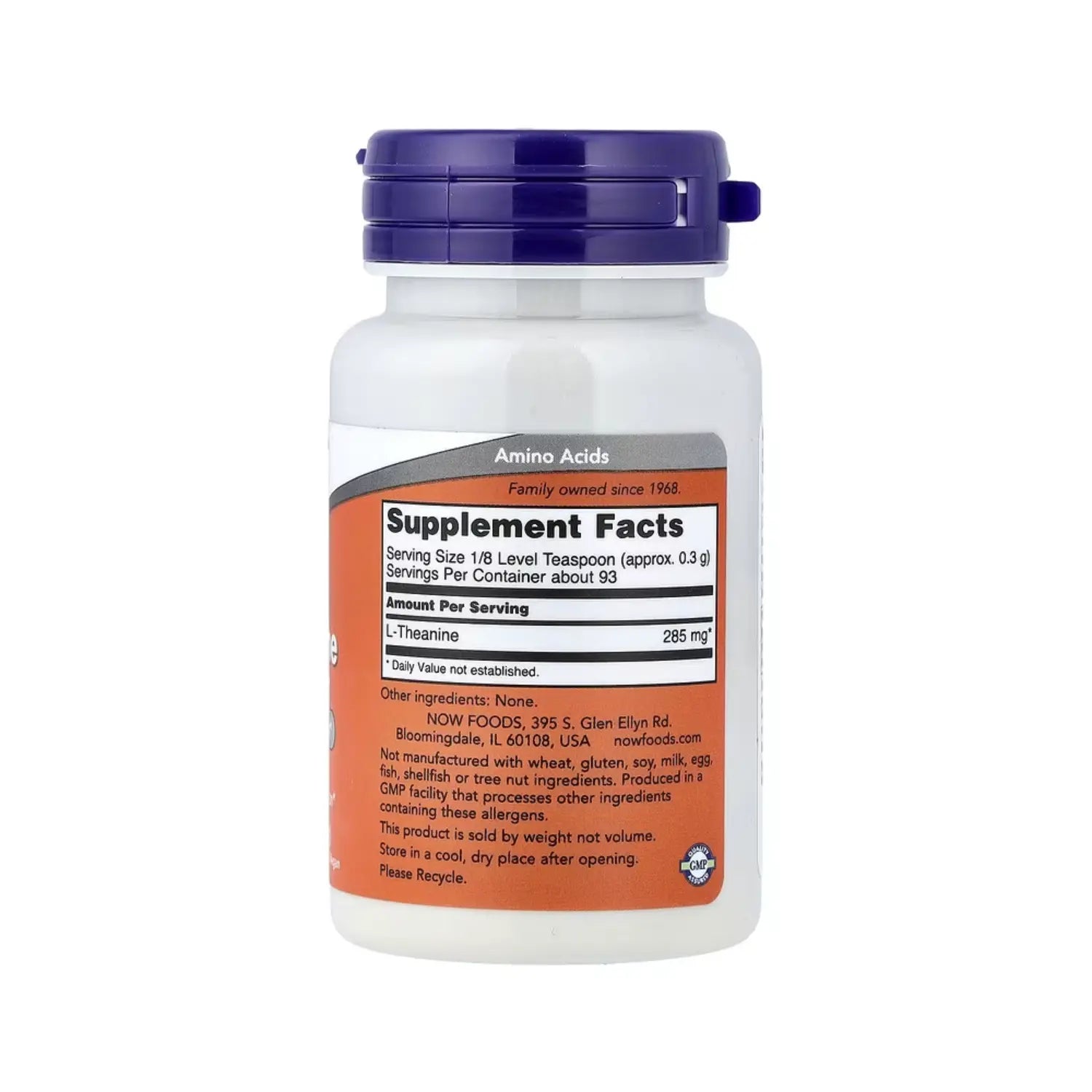 NOW Foods, L-teanina pura en polvo, 28 g (1 oz) sfn