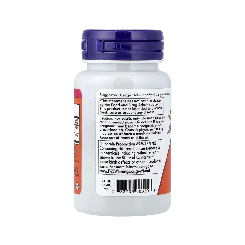 NOW Foods, Vitamina A y D, 100 cápsulas blandas sfn
