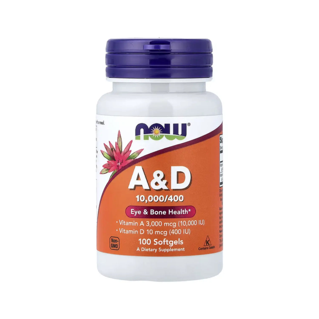 NOW Foods, Vitamina A y D, 100 cápsulas blandas sfn