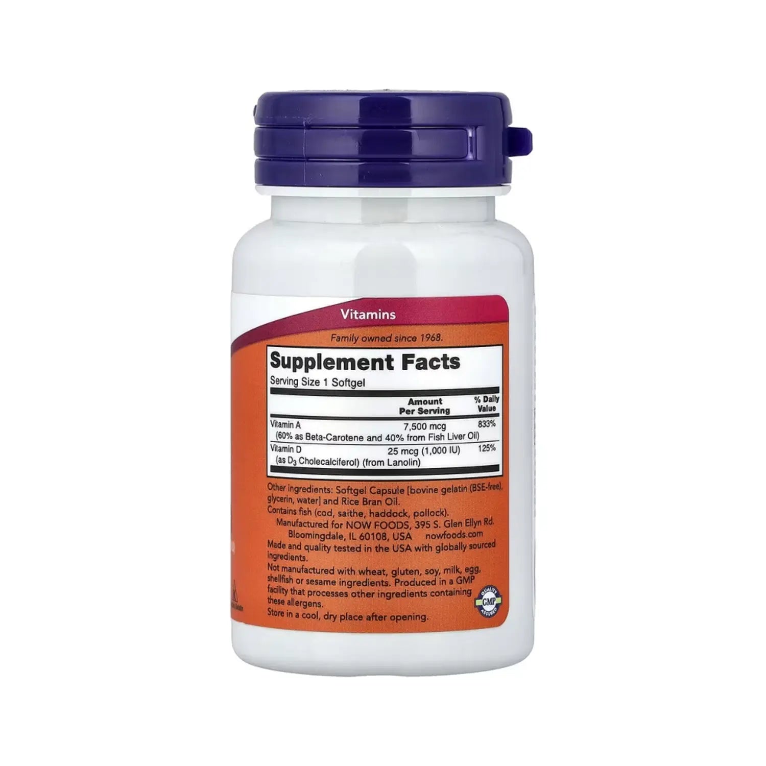 NOW Foods, Ultra A y D3, 100 cápsulas blandas sfn