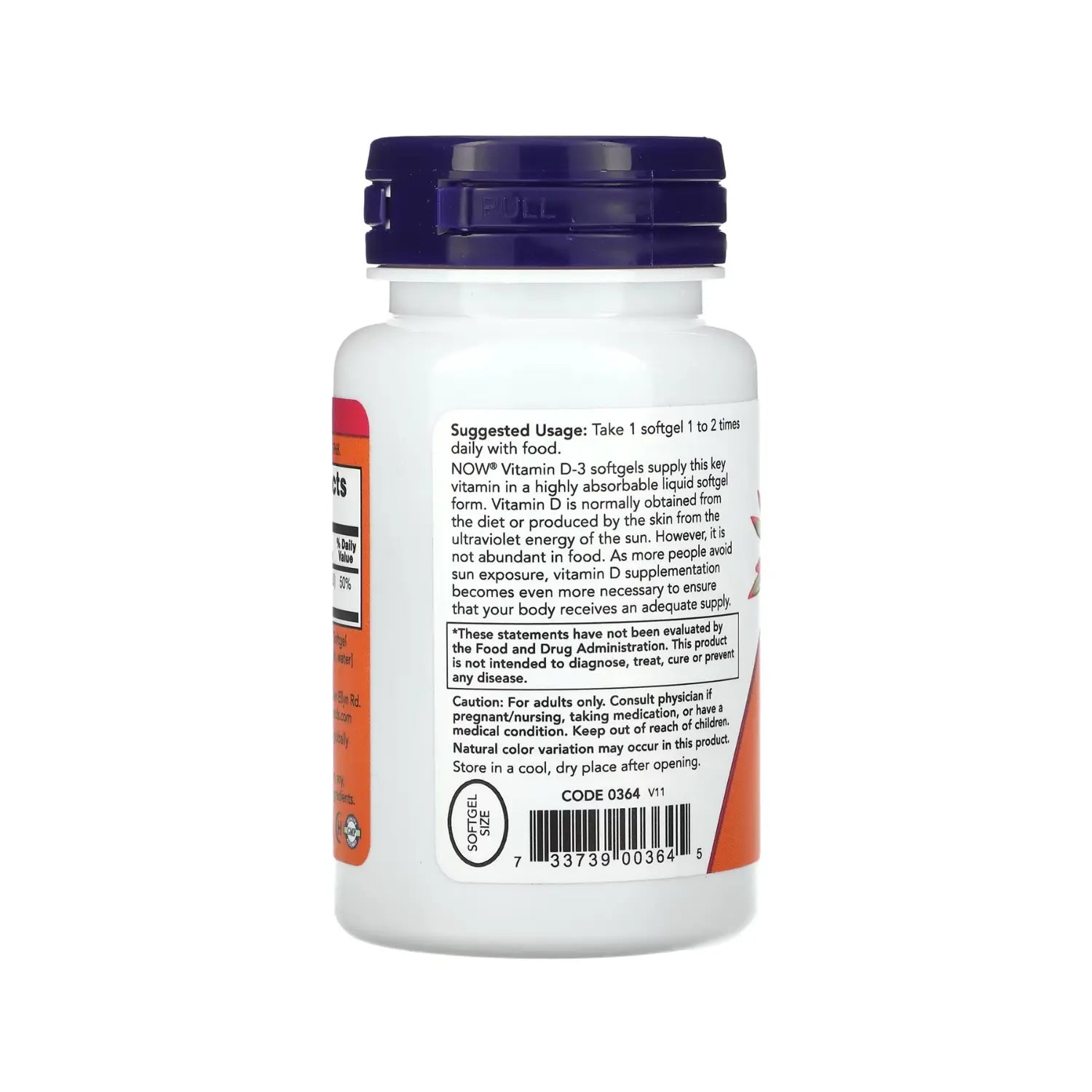 NOW FOODS | VITAMINA D-3 400 UI 180 CÁPSULAS PARA LA SALUD ÓSEA E INMUNE