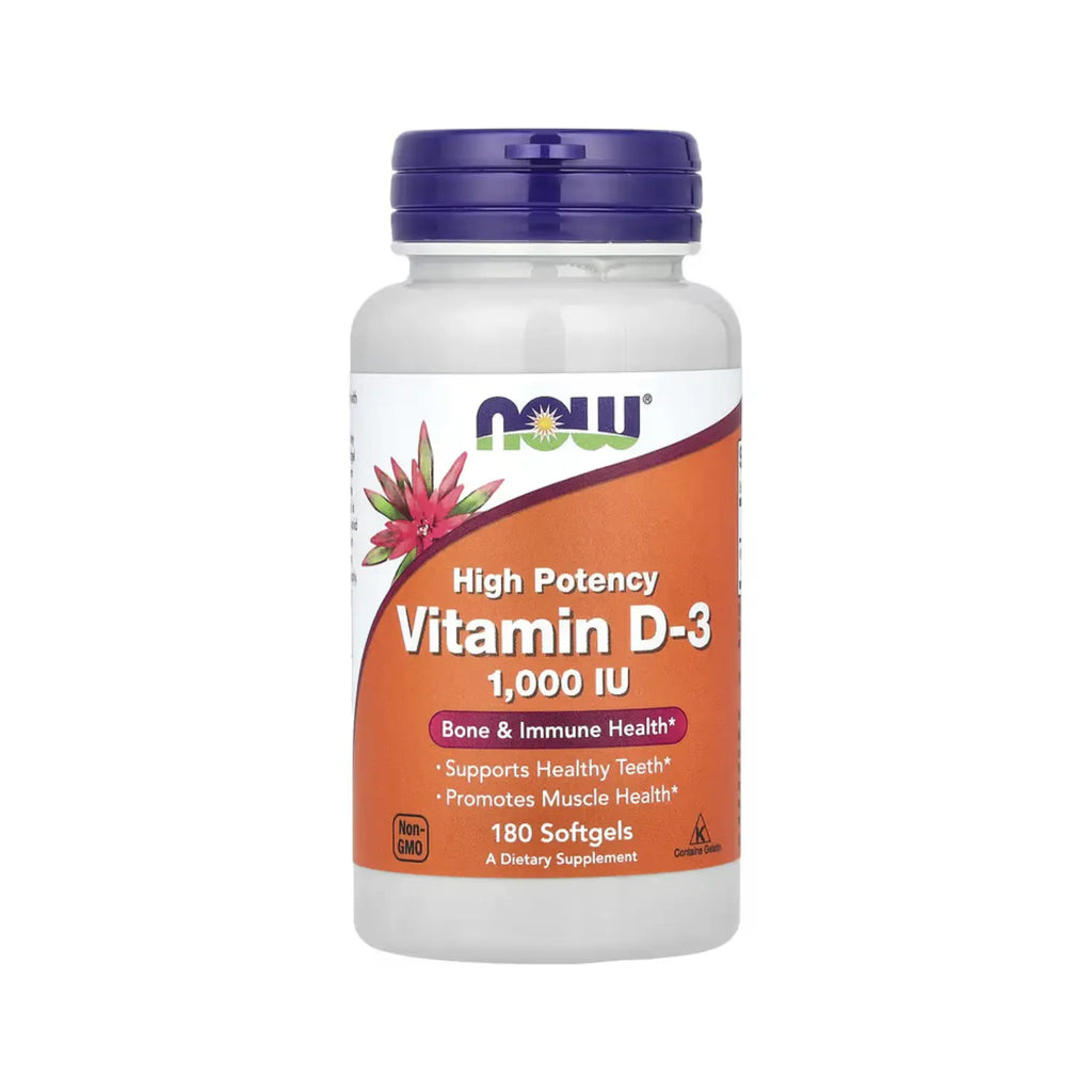 NOW FOODS VITAMINA D3 DE ALTA POTENCIA 1000 UI 180SGELS SFN