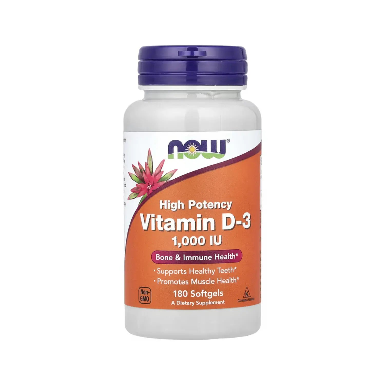 NOW FOODS VITAMINA D3 DE ALTA POTENCIA 1000 UI 180SGELS SFN