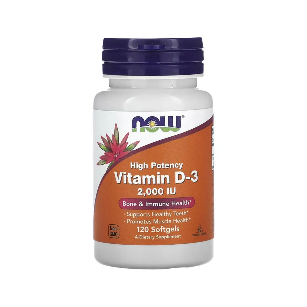 NOW FOODS VITAMINA D3, 50 MCG (2000 UI), 120 SOFTGELS SFN