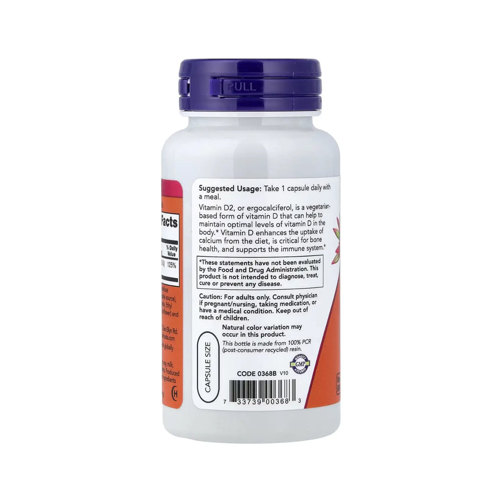 NOW FOODS VITAMINA D 1000 UI 120 CÁPSULAS SFN