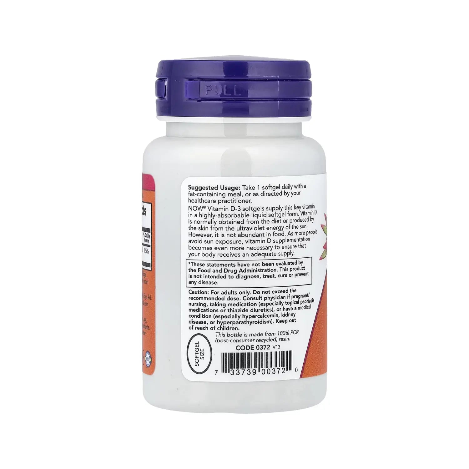 NOW FOODS VITAMINA D3 ALTA POTENCIA 120 SOFTGELS 5000 UI SFN