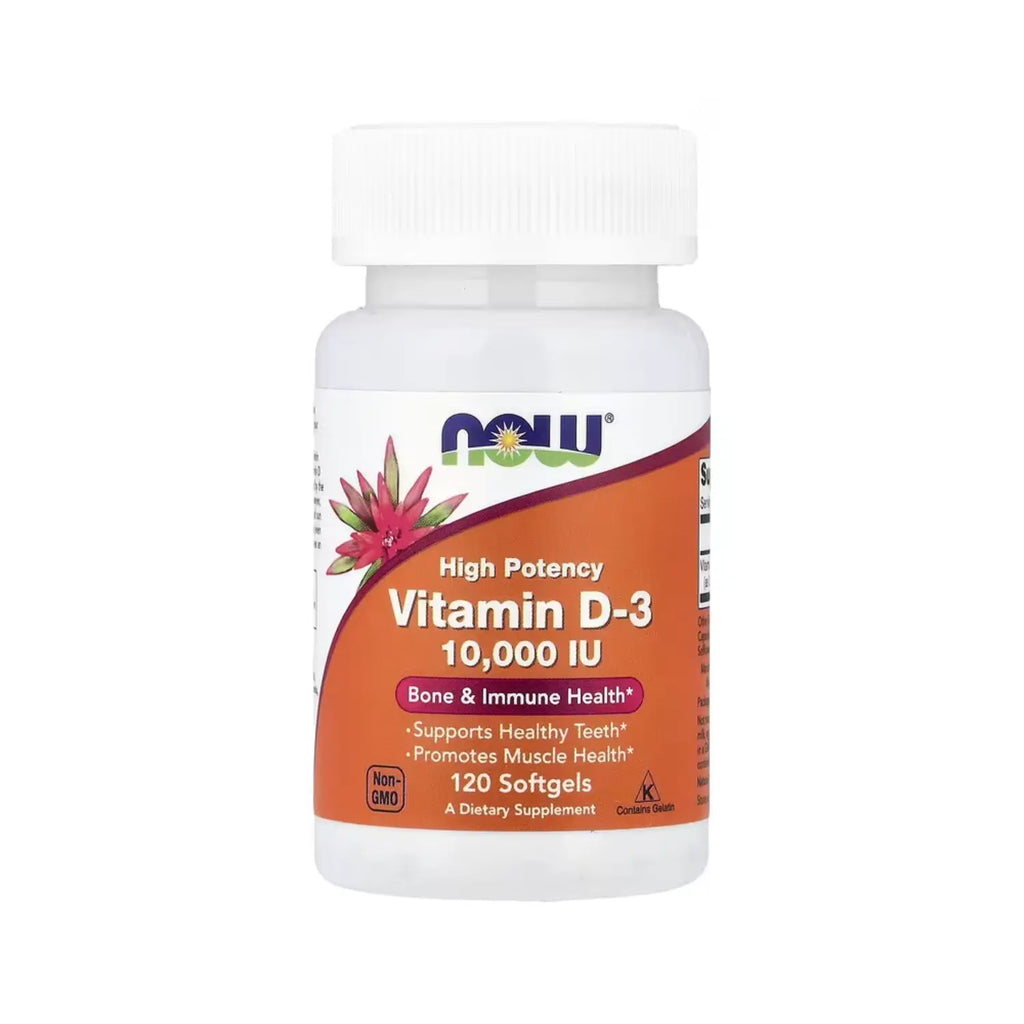 NOW FOODS VITAMINA D3 DE ALTA POTENCIA 10.000 UI 120CAPS SFN