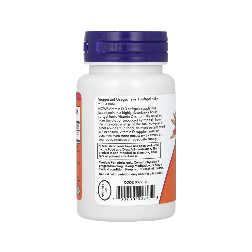 NOW FOODS VITAMINA D3 DE ALTA POTENCIA 2000 UI 240SGELS SFN