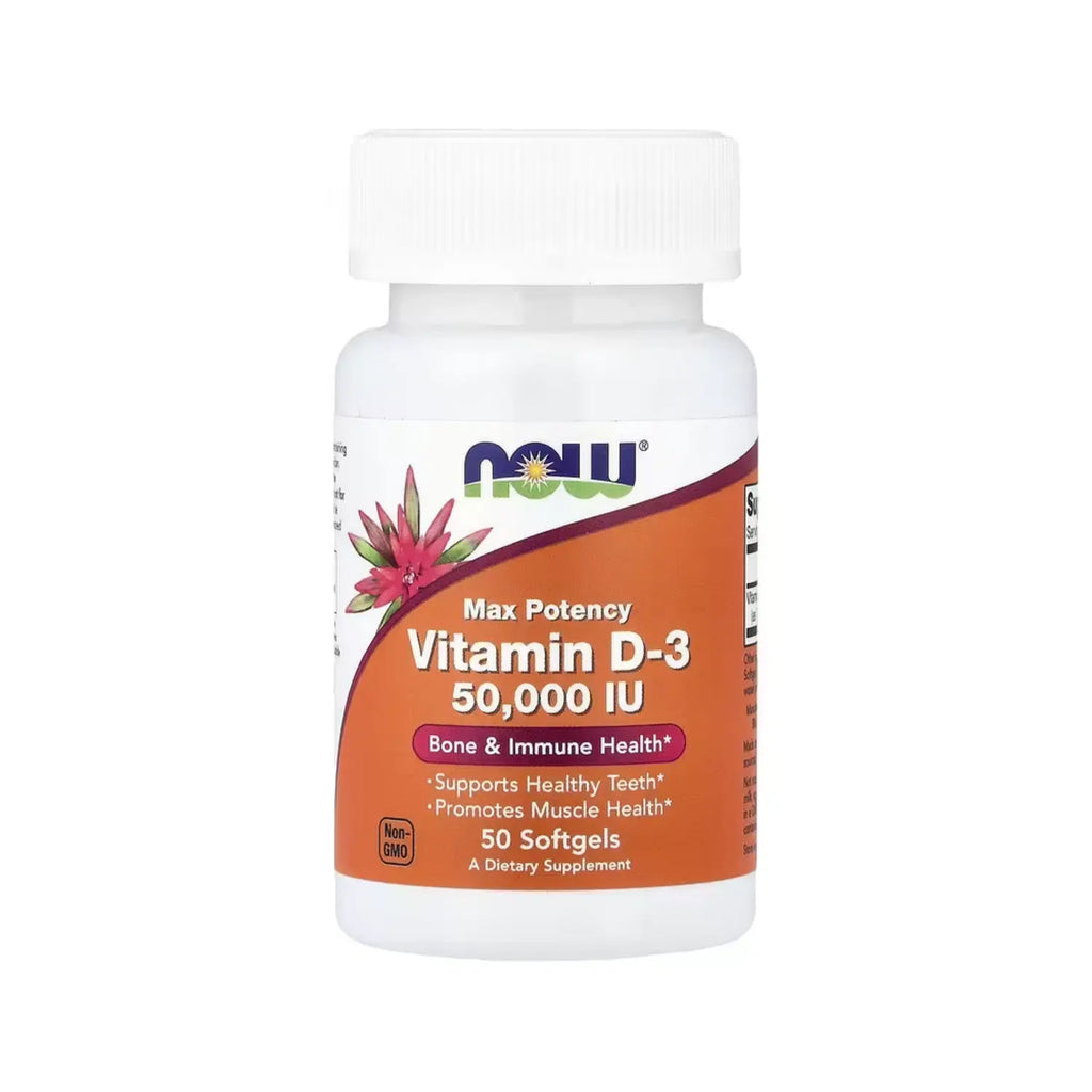 NOW FOODS VITAMIN D-3, 50,000 IU, 50 SOFTGELS SFN