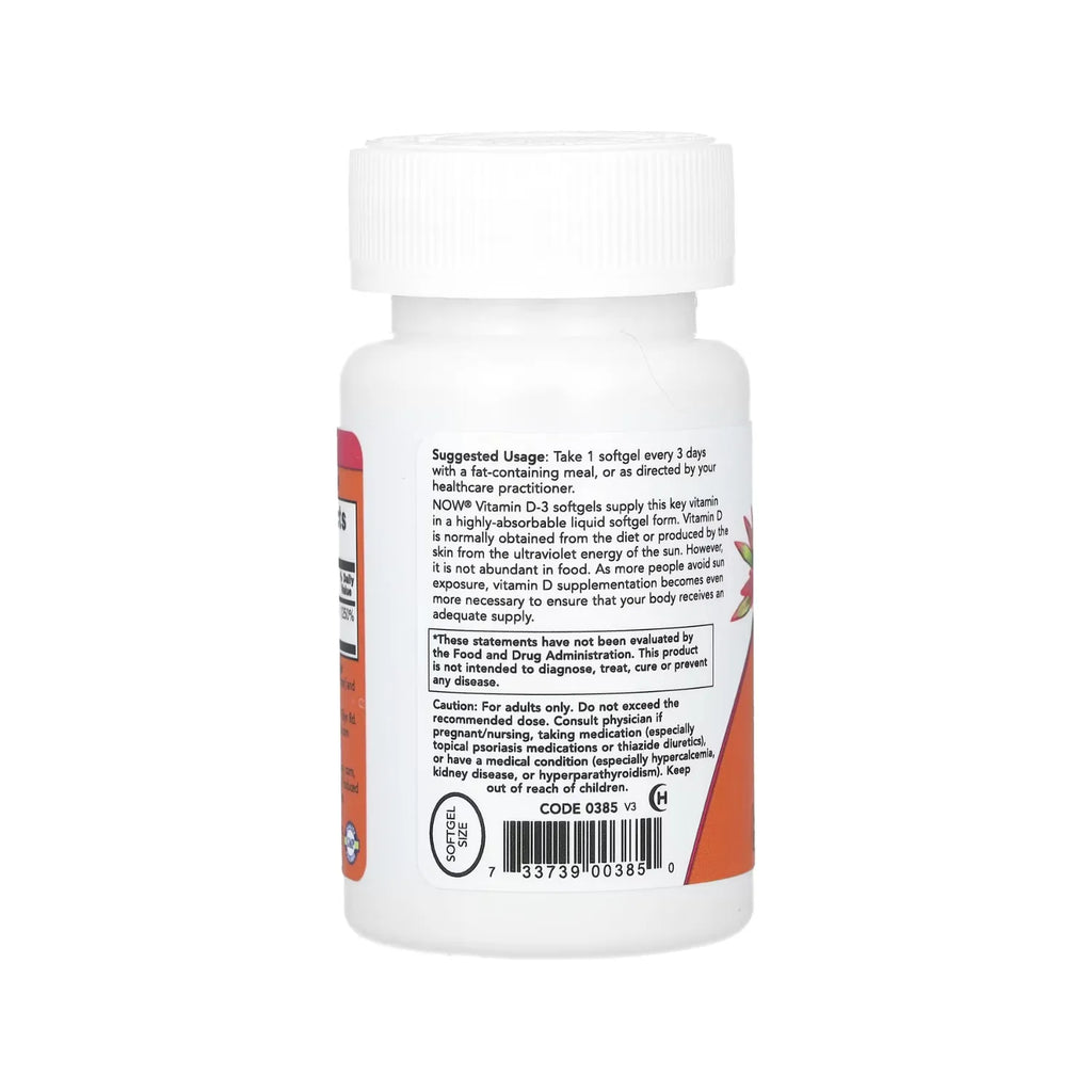 NOW FOODS VITAMINA D-3 10,000 IU 240 SGELS SFN