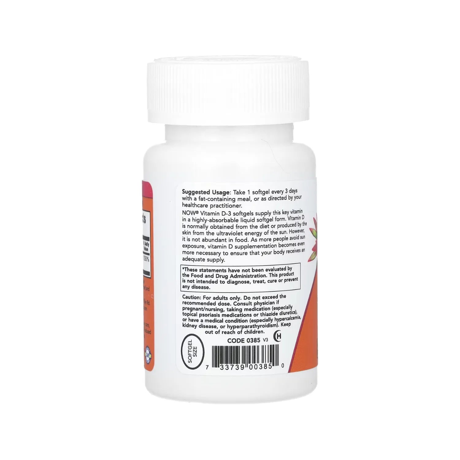 NOW FOODS VITAMINA D-3 10,000 IU 240 SGELS SFN