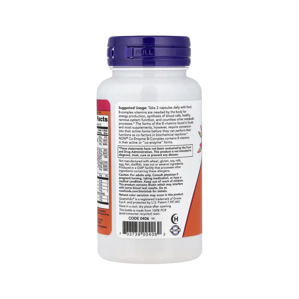 NOW FOODS COMPLEJO B DE COENZIMAS 60 CÁPSULAS VEGETALES SFN