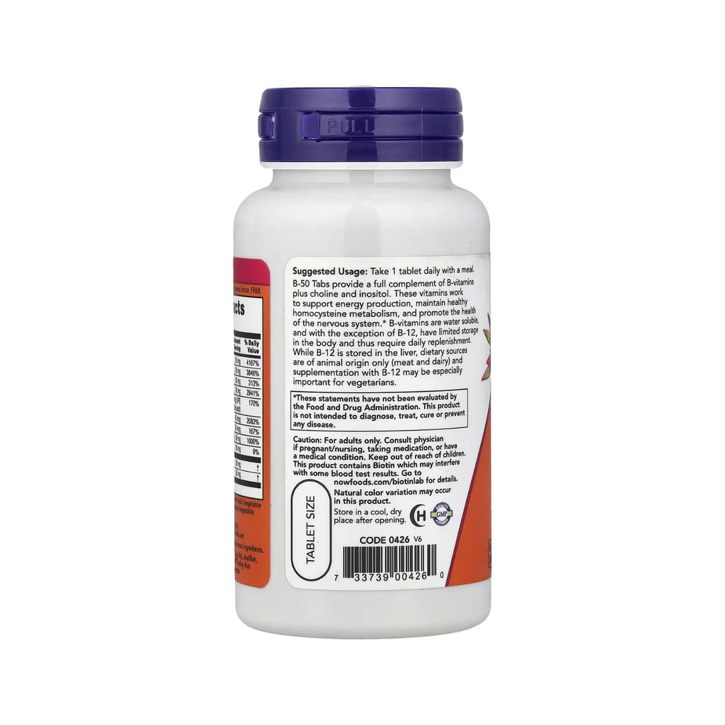 NOW Foods, B-50, 100 comprimidos sfn